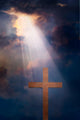 Cross and Dramatic Sky Wall Decal