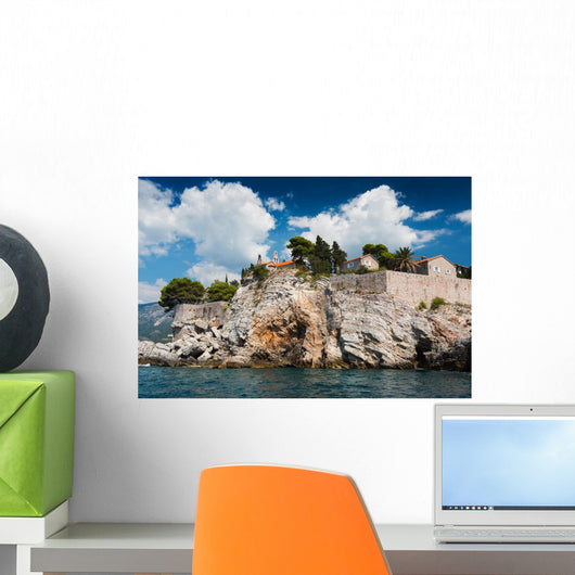 Island Sveti Stefan Montenegro Wall Decal