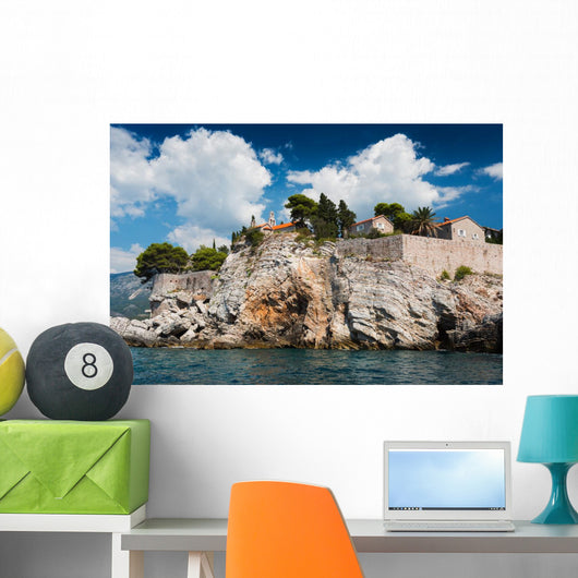 Island Sveti Stefan Montenegro Wall Decal