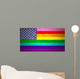 Rainbow Flag and American Wall Decal