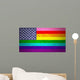 Rainbow Flag and American Wall Decal