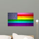 Rainbow Flag and American Wall Decal