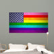 Rainbow Flag and American Wall Decal