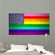 Rainbow Flag and American Wall Decal