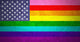 Rainbow Flag and American Wall Decal