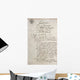 Handwritten Text Antique Manuscript Wall Decal