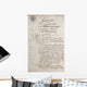 Handwritten Text Antique Manuscript Wall Decal