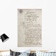 Handwritten Text Antique Manuscript Wall Decal