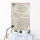 Handwritten Text Antique Manuscript Wall Decal