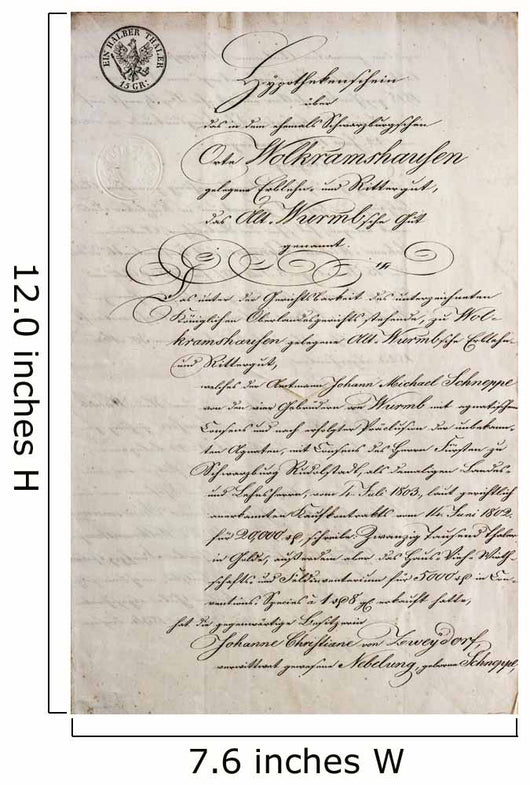 Handwritten Text Antique Manuscript Wall Decal