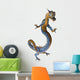 Gold Blue Dragon Wall Decal