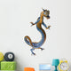 Gold Blue Dragon Wall Decal