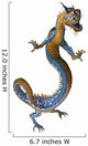 Gold Blue Dragon Wall Decal