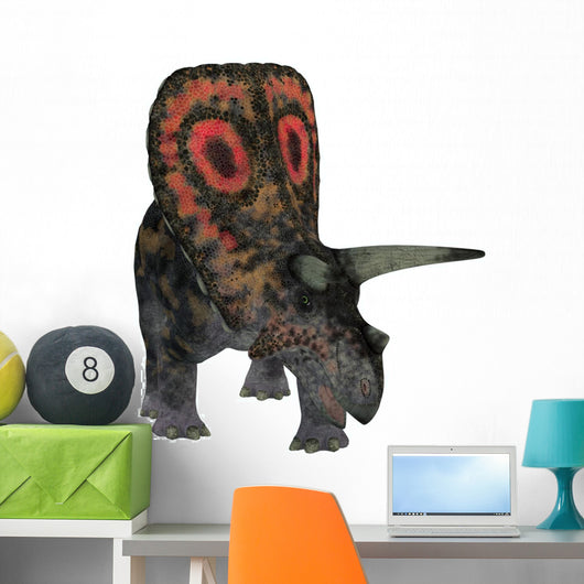 Torosaurus White Wall Decal