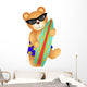 Surfing Teddy Bear Wall Decal