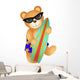 Surfing Teddy Bear Wall Decal
