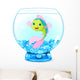 Cute Cartoon Fish Aquarium Wall Decal