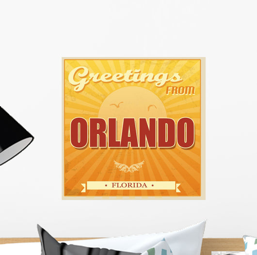 Vintage Orlando Florida Poster Wall Decal