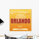 Vintage Orlando Florida Poster Wall Decal