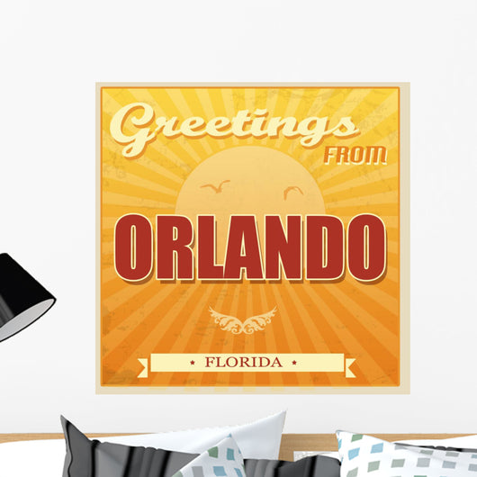 Vintage Orlando Florida Poster Wall Decal
