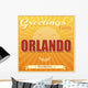 Vintage Orlando Florida Poster Wall Decal