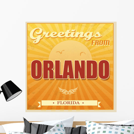 Vintage Orlando Florida Poster Wall Decal