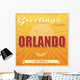 Vintage Orlando Florida Poster Wall Decal
