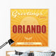 Vintage Orlando Florida Poster Wall Decal