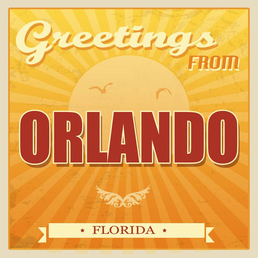 Vintage Orlando Florida Poster Wall Decal