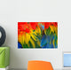 Scarlet Macaw Feathers Wall Decal