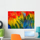 Scarlet Macaw Feathers Wall Decal