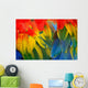 Scarlet Macaw Feathers Wall Decal
