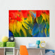 Scarlet Macaw Feathers Wall Decal