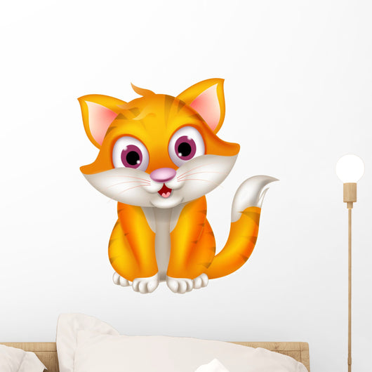 Cute Cat Posing Wall Decal