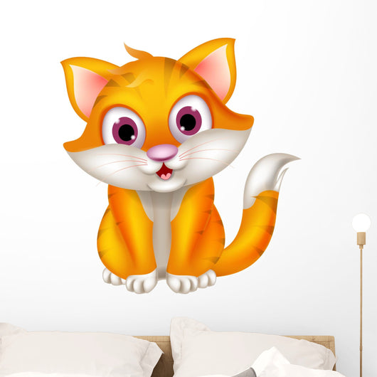 Cute Cat Posing Wall Decal
