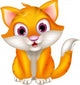 Cute Cat Posing Wall Decal