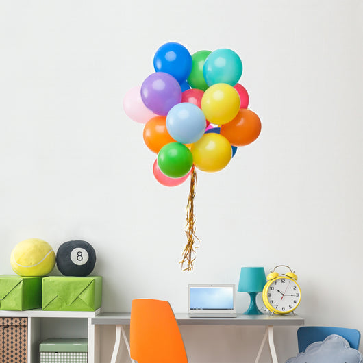 Color Balloons White Wall Decal