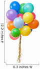Color Balloons White Wall Decal