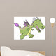 Cute Dragon Vector Illustration Wall Decal