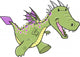 Cute Dragon Vector Illustration Wall Decal