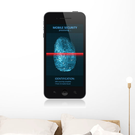 Smartphone with Fingerprint Application Wall Decal