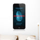 Smartphone with Fingerprint Application Wall Decal