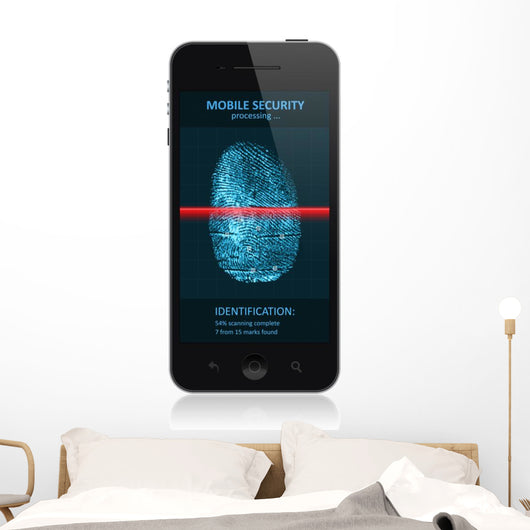 Smartphone with Fingerprint Application Wall Decal