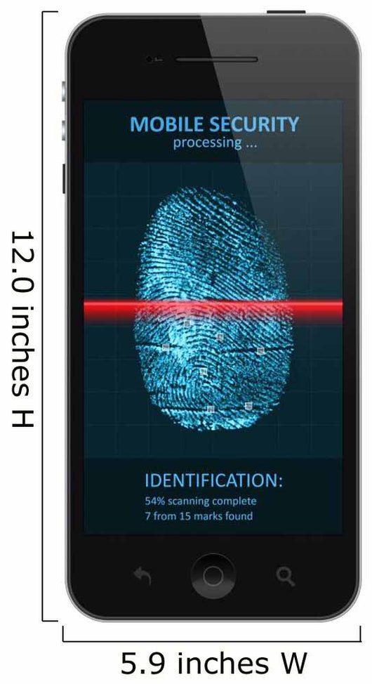 Smartphone with Fingerprint Application Wall Decal