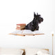 Scotch Terrier with Books Wall Decal