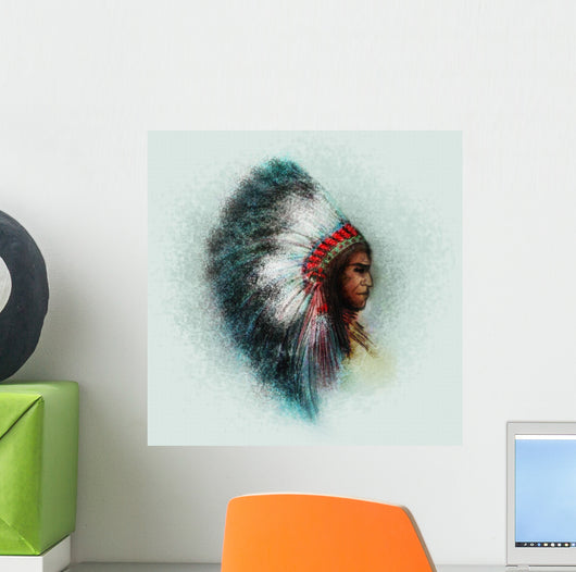 Native American Indian Chief Wall Decal
