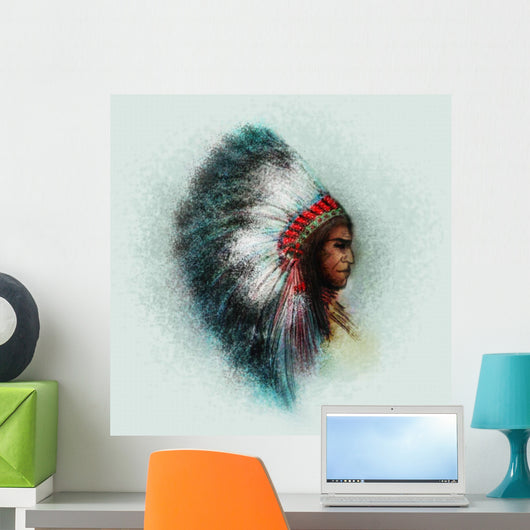 Native American Indian Chief Wall Decal