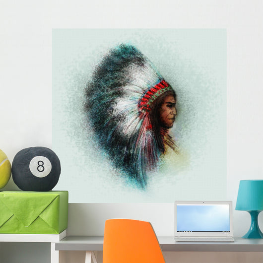 Native American Indian Chief Wall Decal