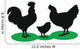 Silhouettes Rooster Hen and Wall Decal