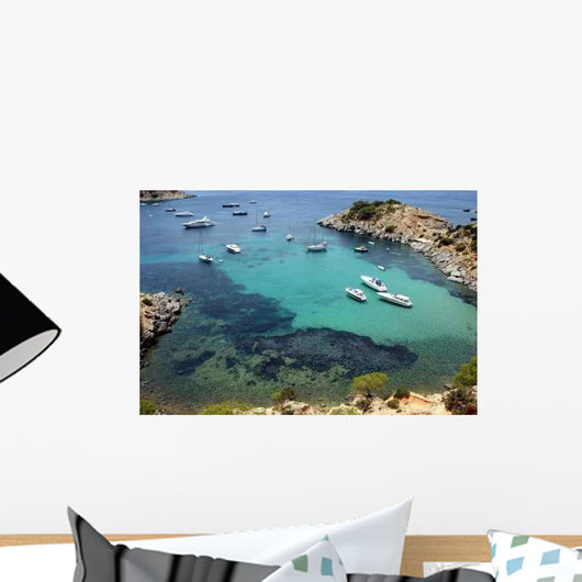 Overview Beach Ibiza Spain Wall Decal